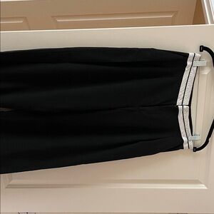 Stradivarius Black Pants with White Accents